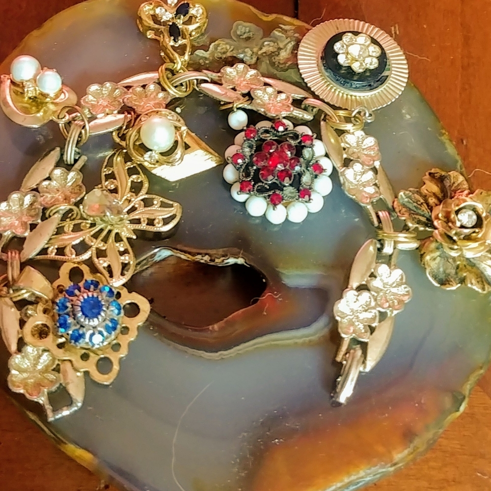Vintage Gold Charm Bracelet